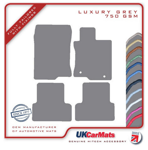 Honda Accord 4dr 2008-2012 Grey Luxury Velour Tailored Car Mats HITECH
