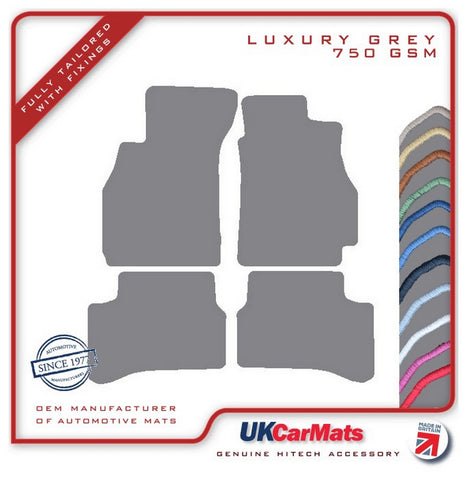 Hyundai Accent 1999-2005 Grey Luxury Velour Tailored Car Mats HITECH