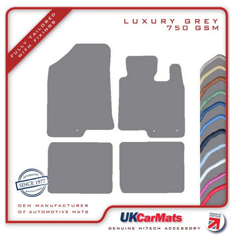 Hyundai i40 2011-2019 Grey Luxury Velour Tailored Car Mats HITECH