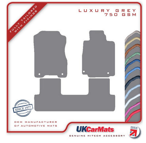 Honda CR-V 2012-2016 Grey Luxury Velour Tailored Car Mats HITECH
