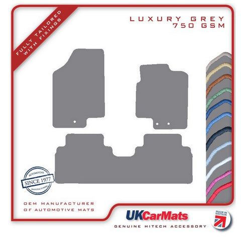 Hyundai ix20 2011-2019 Grey Luxury Velour Tailored Car Mats HITECH