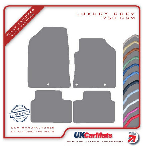 Hyundai i30 2017 onwards Grey Luxury Velour Tailored Car Mats HITECH