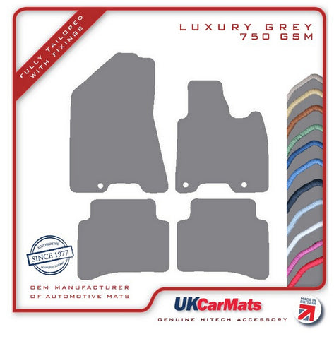 Hyundai Tucson 2018-2020 Grey Luxury Velour Tailored Car Mats HITECH