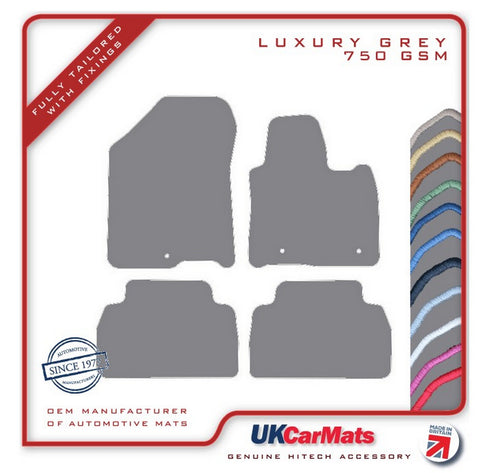 Hyundai Santa Fe (5 Seat) 2018 onwards (NOT FOR HYBRID MODELS!) Grey Luxury Velour Tailored Car Mats HITECH
