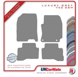 Hyundai Kona Hybrid 2019-2023 Grey Luxury Velour Tailored Car Mats HITECH