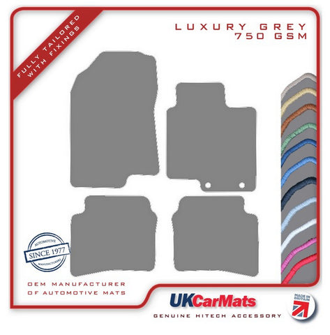 Hyundai i20 2020 onwards Grey Luxury Velour Tailored Car Mats HITECH