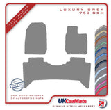 Isuzu D-Max V-Cross Single Rear 2021 onwards Grey Luxury Velour Tailored Car Mats HITECH