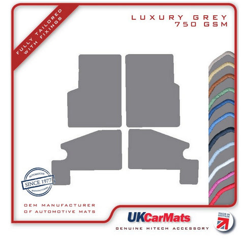 Jeep Wrangler 1997-2007 Grey Luxury Velour Tailored Car Mats HITECH