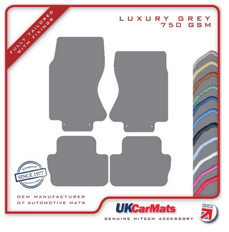 Jaguar S-Type (X200) Manual 2003-2009 Grey Luxury Velour Tailored Car Mats HITECH