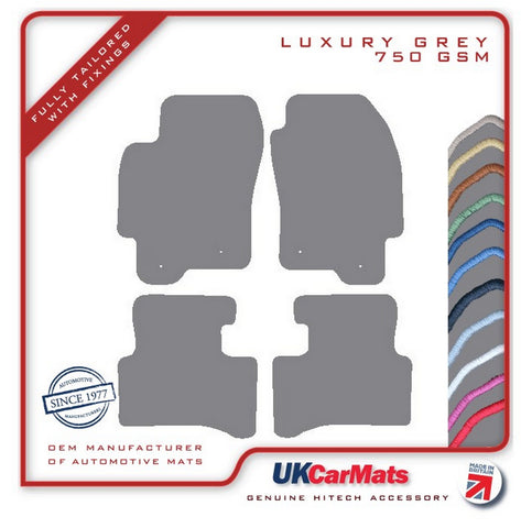 Jaguar X-Type (X400) 2.0/2.2 2004-2010 Grey Luxury Velour Tailored Car Mats HITECH