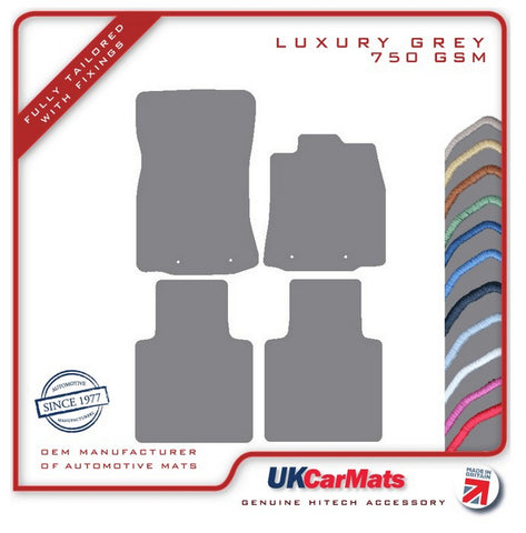 Jaguar XJ Series (X351) LWB Front Eyelets FRONT EYELETS 2009-2019 Grey Luxury Velour Tailored Car Mats HITECH