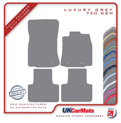 Jaguar XJ Series (X351) SWB (Front Eyelets Only) 2009-2019 Grey Luxury Velour Tailored Car Mats HITECH