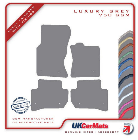Jaguar F-Pace Manual 2016 onwards Grey Luxury Velour Tailored Car Mats HITECH