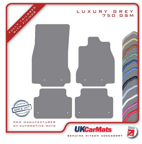 Jaguar XF Saloon (X250) 2013-2015 Grey Luxury Velour Tailored Car Mats HITECH