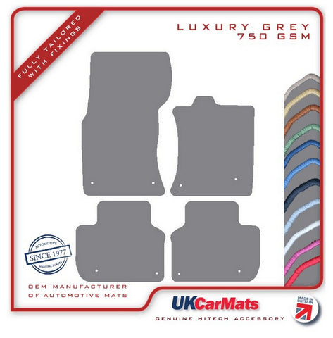 Jaguar XF Saloon (X260) 2016 onwards Grey Luxury Velour Tailored Car Mats HITECH