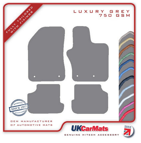 Jeep Renegade 2014 onwards Grey Luxury Velour Tailored Car Mats HITECH
