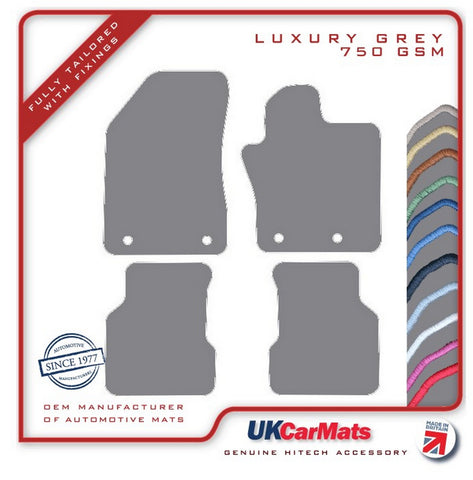 Jeep Compass 2017 onwards Grey Luxury Velour Tailored Car Mats HITECH