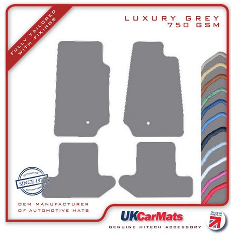 Jeep Wrangler 2Dr (JK) 2007-2017 Grey Luxury Velour Tailored Car Mats HITECH