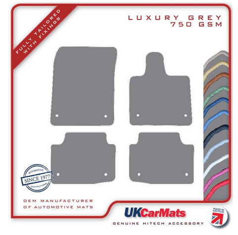 Jaguar I-Pace 2018 onwards Grey Luxury Velour Tailored Car Mats HITECH