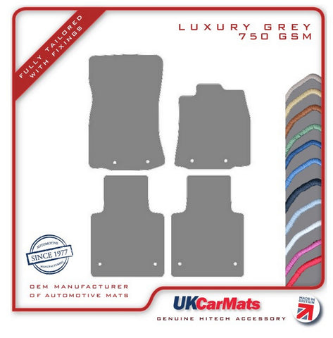 Jaguar XJ Series (X351) LWB (Eyelets Front And Rear) 2009-2019 Grey Luxury Velour Tailored Car Mats HITECH