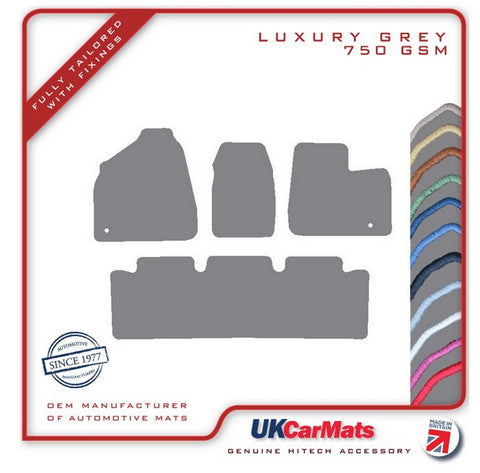Kia Sedona 2006-2014 Grey Luxury Velour Tailored Car Mats HITECH