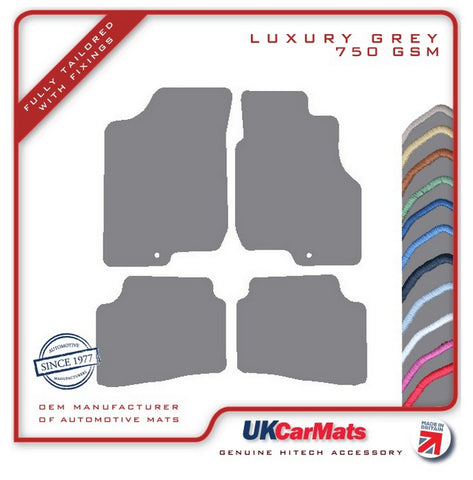 Kia Ceed (Single Fixing Driver) 2007-2009 Grey Luxury Velour Tailored Car Mats HITECH