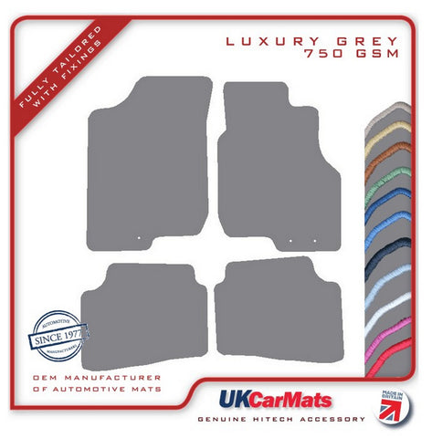 Kia Ceed (2 Fixings Driver) 2009-2012 Grey Luxury Velour Tailored Car Mats HITECH