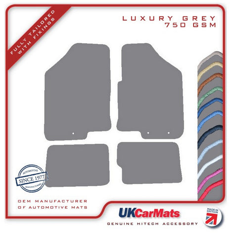 Kia Soul (2 Fixings Driver) 2009-2013 Grey Luxury Velour Tailored Car Mats HITECH