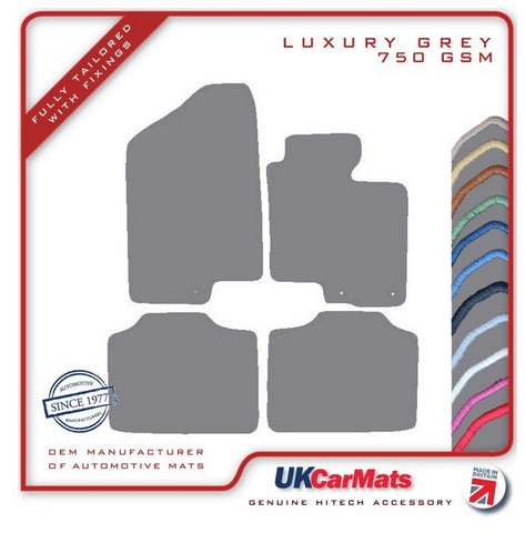 Kia Optima 2010-2015 Grey Luxury Velour Tailored Car Mats HITECH