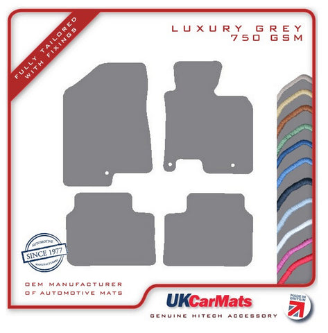 Kia Ceed 2012-2018 Grey Luxury Velour Tailored Car Mats HITECH