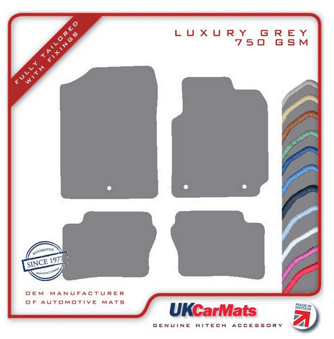 Kia Picanto 2017-2024 Grey Luxury Velour Tailored Car Mats HITECH