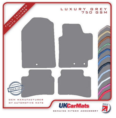 Kia Stonic 2017 onwards Grey Luxury Velour Tailored Car Mats HITECH