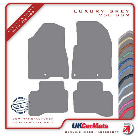 Kia Niro 2017-2022 Grey Luxury Velour Tailored Car Mats HITECH