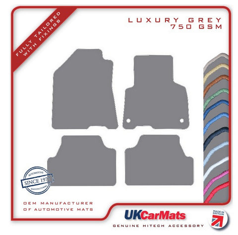 Kia Soul EV 2020 onwards Grey Luxury Velour Tailored Car Mats HITECH