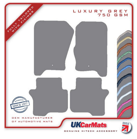 Land Rover Discovery 4 (Fixings Fronts Only) 2009-2016 Grey Luxury Velour Tailored Car Mats HITECH