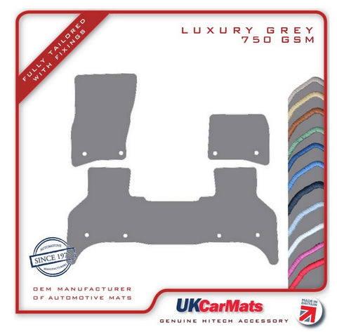 Land Rover Defender L663 110 5 Seater 2020 onwards Grey Luxury Velour Tailored Car Mats HITECH