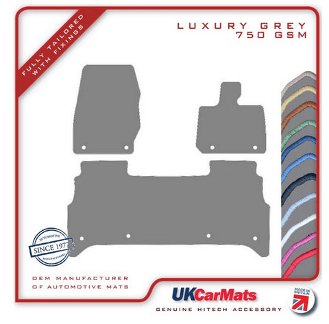 Land Rover Range Rover L460 LWB 3 Pce 2022 onwards Grey Luxury Velour Tailored Car Mats HITECH