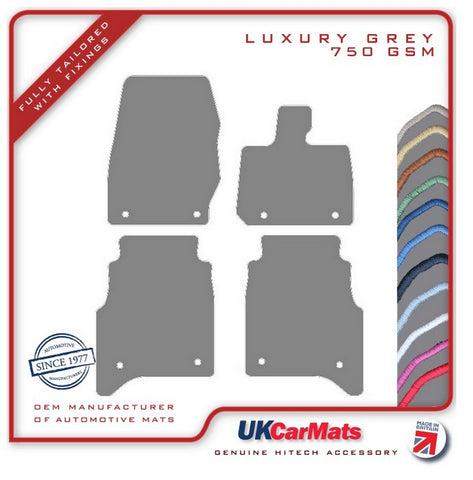 Land Rover Range Rover L460 LWB 4 Pce 2022 onwards Grey Luxury Velour Tailored Car Mats HITECH