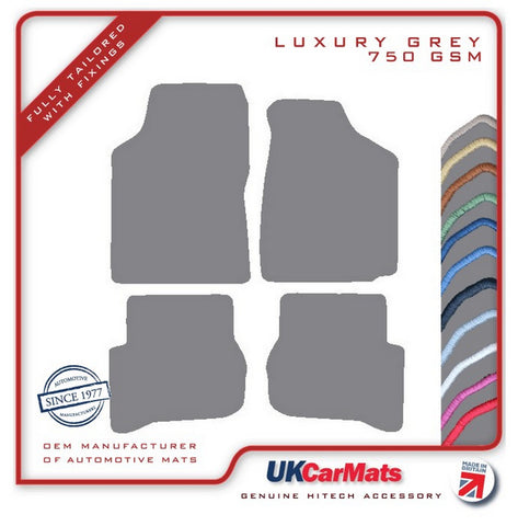 Mazda 323 1989-1994 Grey Luxury Velour Tailored Car Mats HITECH