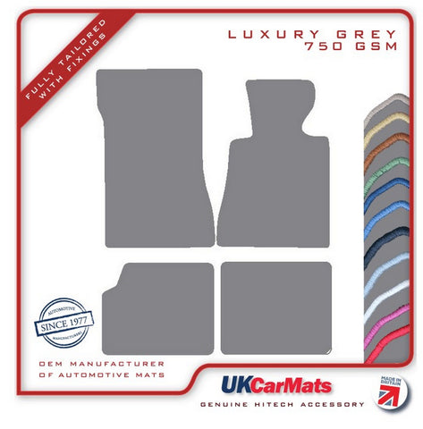 Mercedes E Class (W123) Saloon LWB 1975-1985 Grey Luxury Velour Tailored Car Mats HITECH
