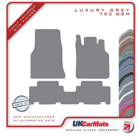Mercedes A Class (W168) SWB 1998-2004 Grey Luxury Velour Tailored Car Mats HITECH