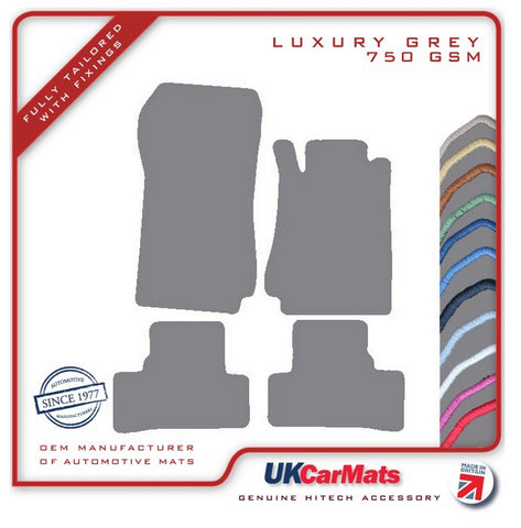 Mercedes CLK (C208) Convertible 1997-2003 Grey Luxury Velour Tailored Car Mats HITECH