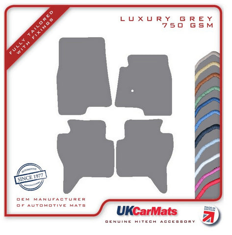 Mitsubishi Shogun LWB 2000-2007 Grey Luxury Velour Tailored Car Mats HITECH