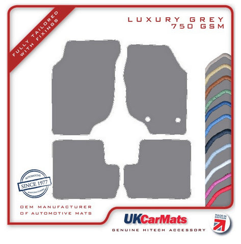MG ZR 2001-2004 Grey Luxury Velour Tailored Car Mats HITECH