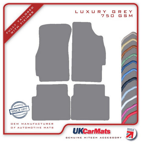 MG ZS Hatchback 2001-2005 Grey Luxury Velour Tailored Car Mats HITECH