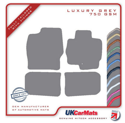 Mitsubishi Colt 2004-2008 Grey Luxury Velour Tailored Car Mats HITECH
