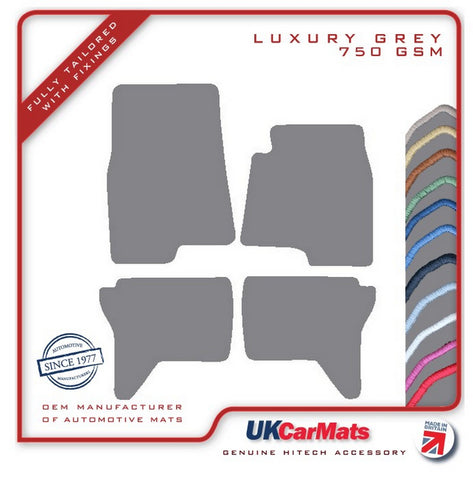 Mitsubishi Shogun SWB 2000-2007 Grey Luxury Velour Tailored Car Mats HITECH