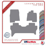 Mitsubishi Shogun LWB 2007 onwards Grey Luxury Velour Tailored Car Mats HITECH