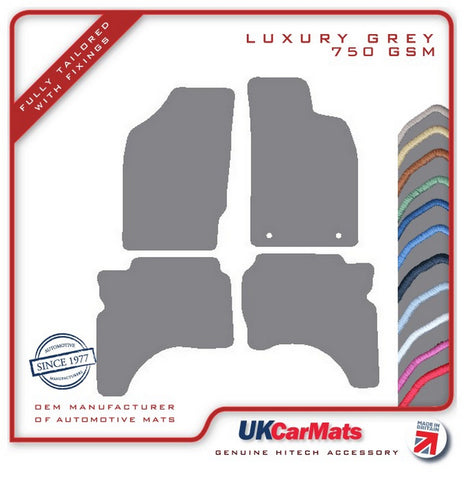 Mitsubishi L200 Double-Cab 1996-2006 Grey Luxury Velour Tailored Car Mats HITECH