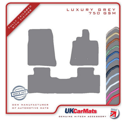 Mitsubishi Shogun SWB 2007 onwards Grey Luxury Velour Tailored Car Mats HITECH